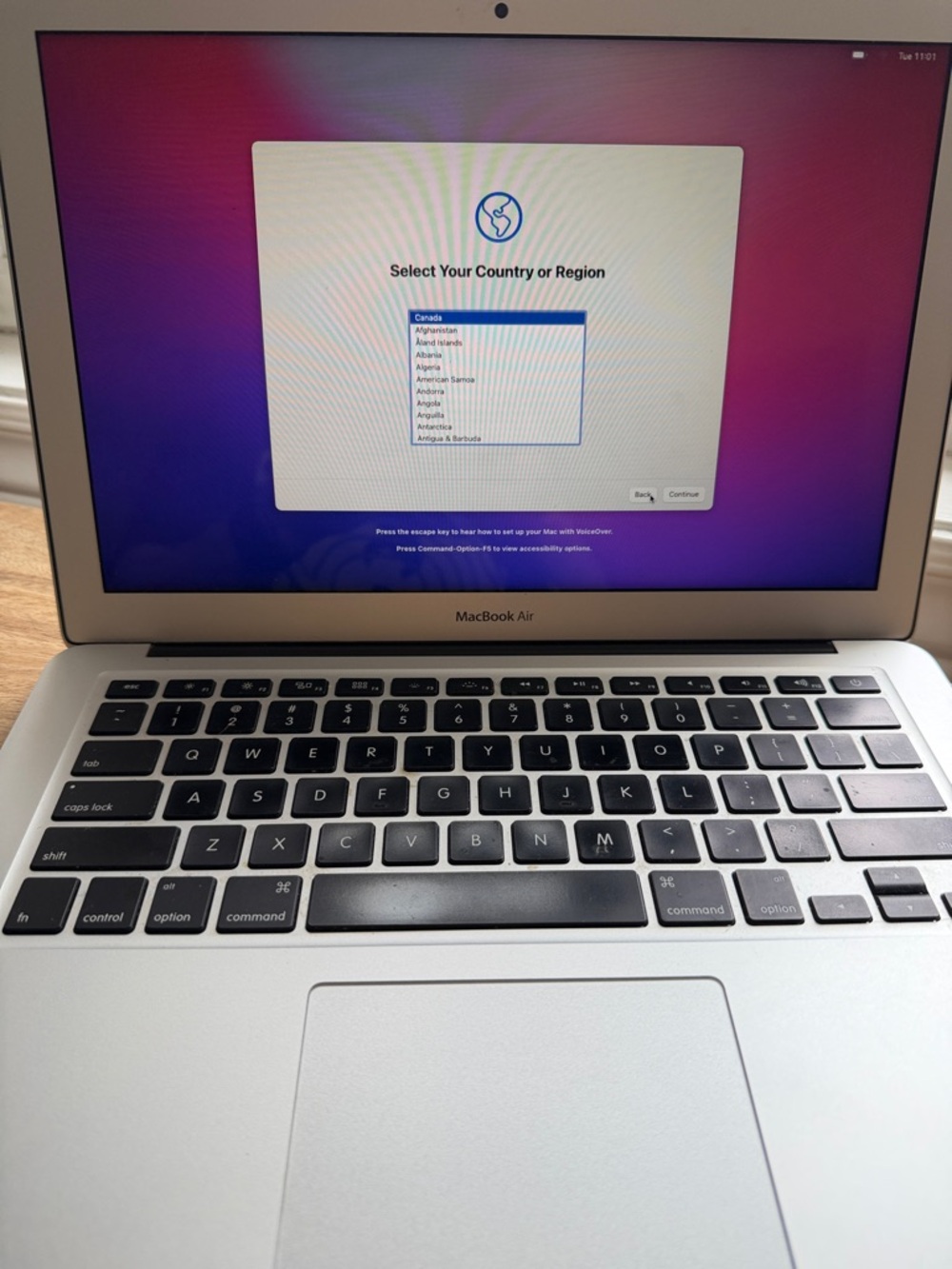 Apple MacBook Air Silver with Black Keyboard and Trackpad